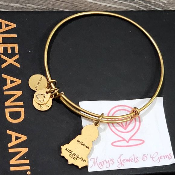 Alex and Ani Buddha Charm Bangle Bracelet - Picture 3 of 3